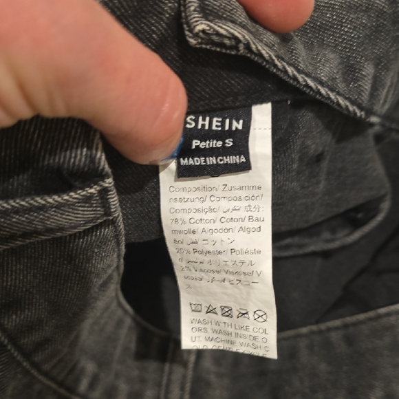 SHEIN Black Asymmetrical Denim Skort - Picture 4 of 6